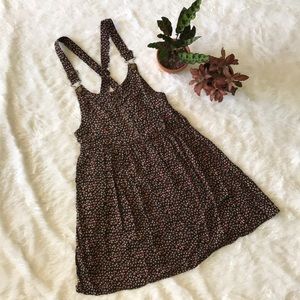 Floral overall jumper dress